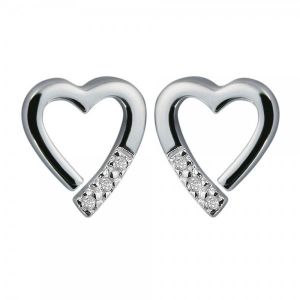 لهجات من الماس الساخن الاسترليني فضة سوار قلوب مفتوحة